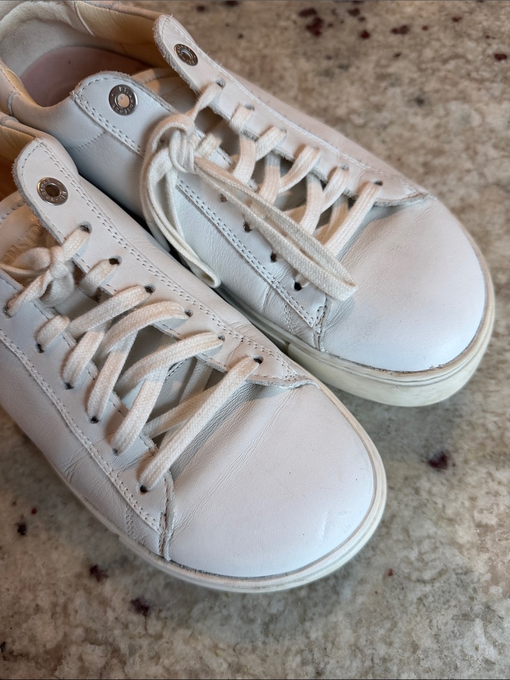 Birkenstock White Leather Sneakers ladies 9 men’s 7 - Picture 9 of 9